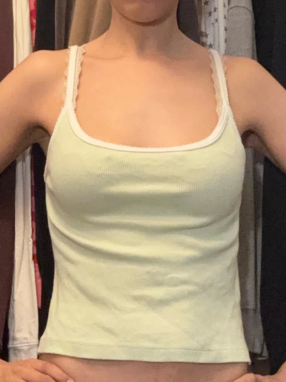 brandy melville lime green tank top